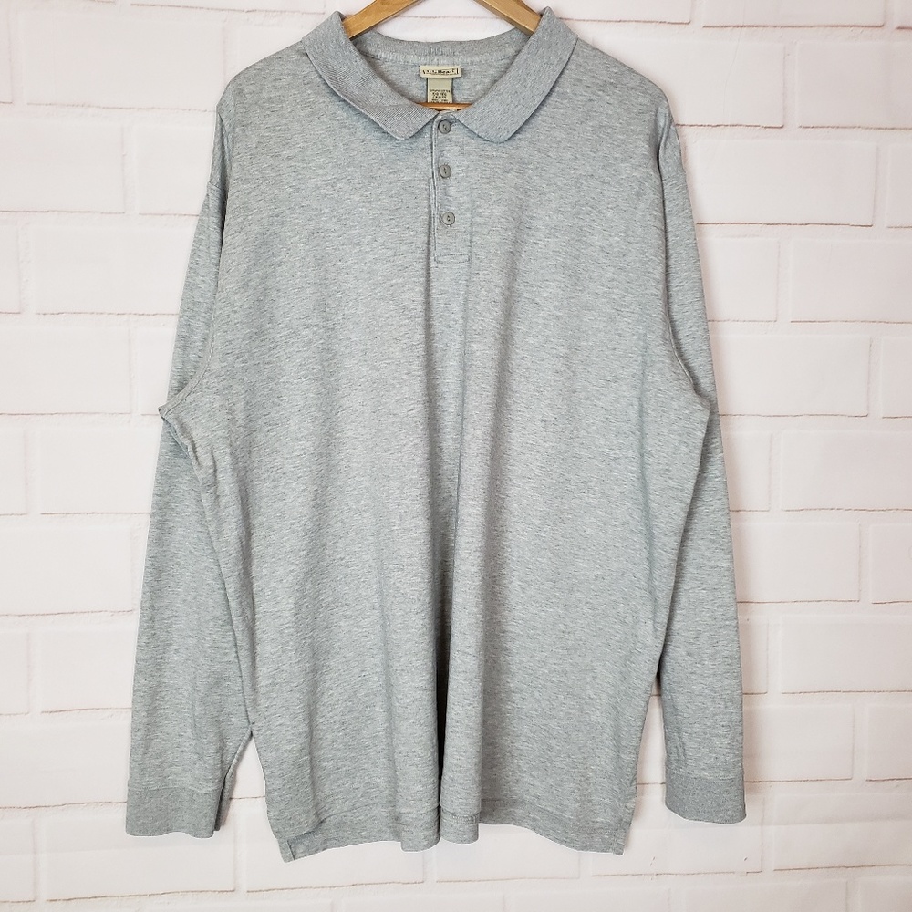LL Bean Polo Shirt Gary Size XXL